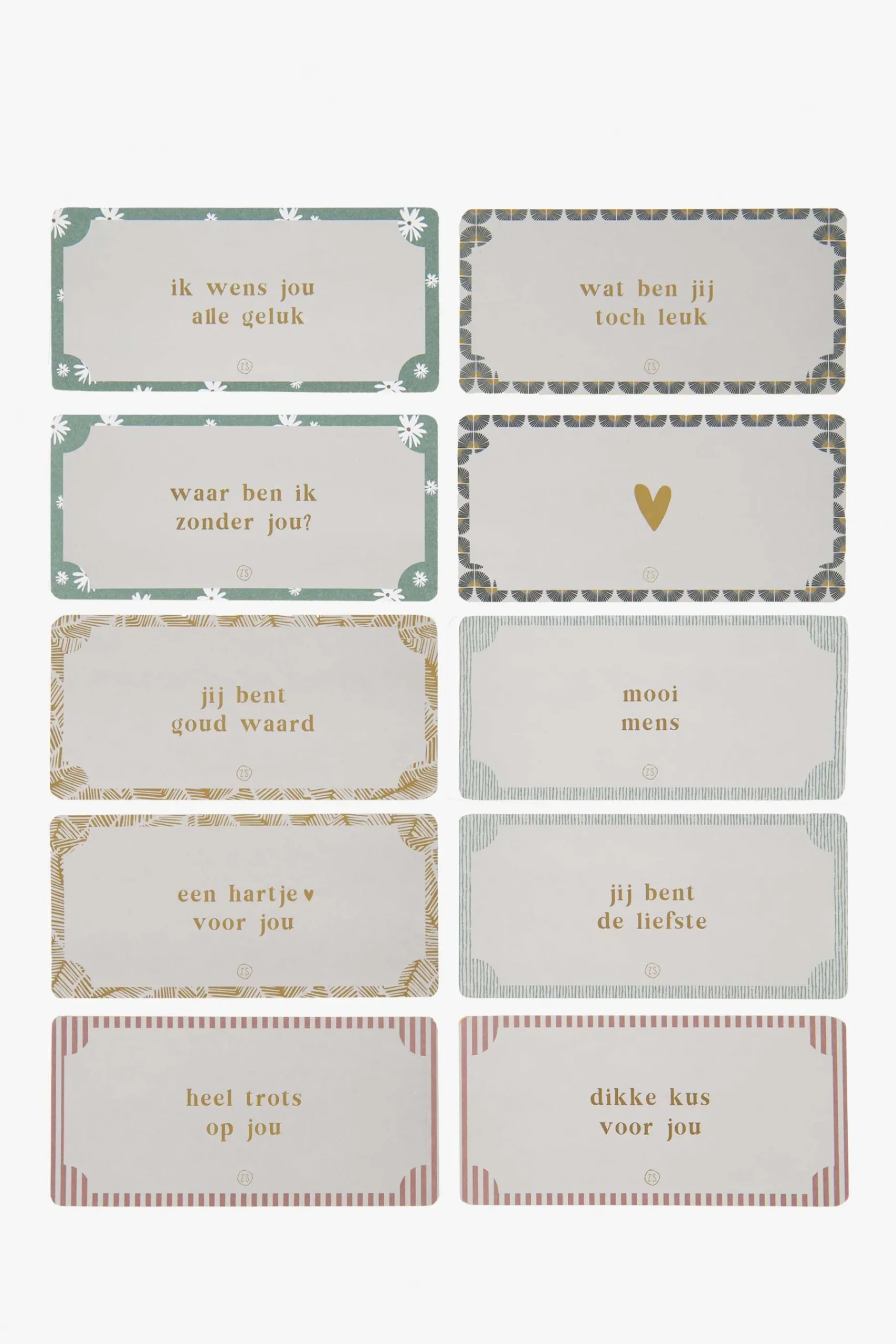 ZUSSS 10 complimentenkaartjes in doosje color