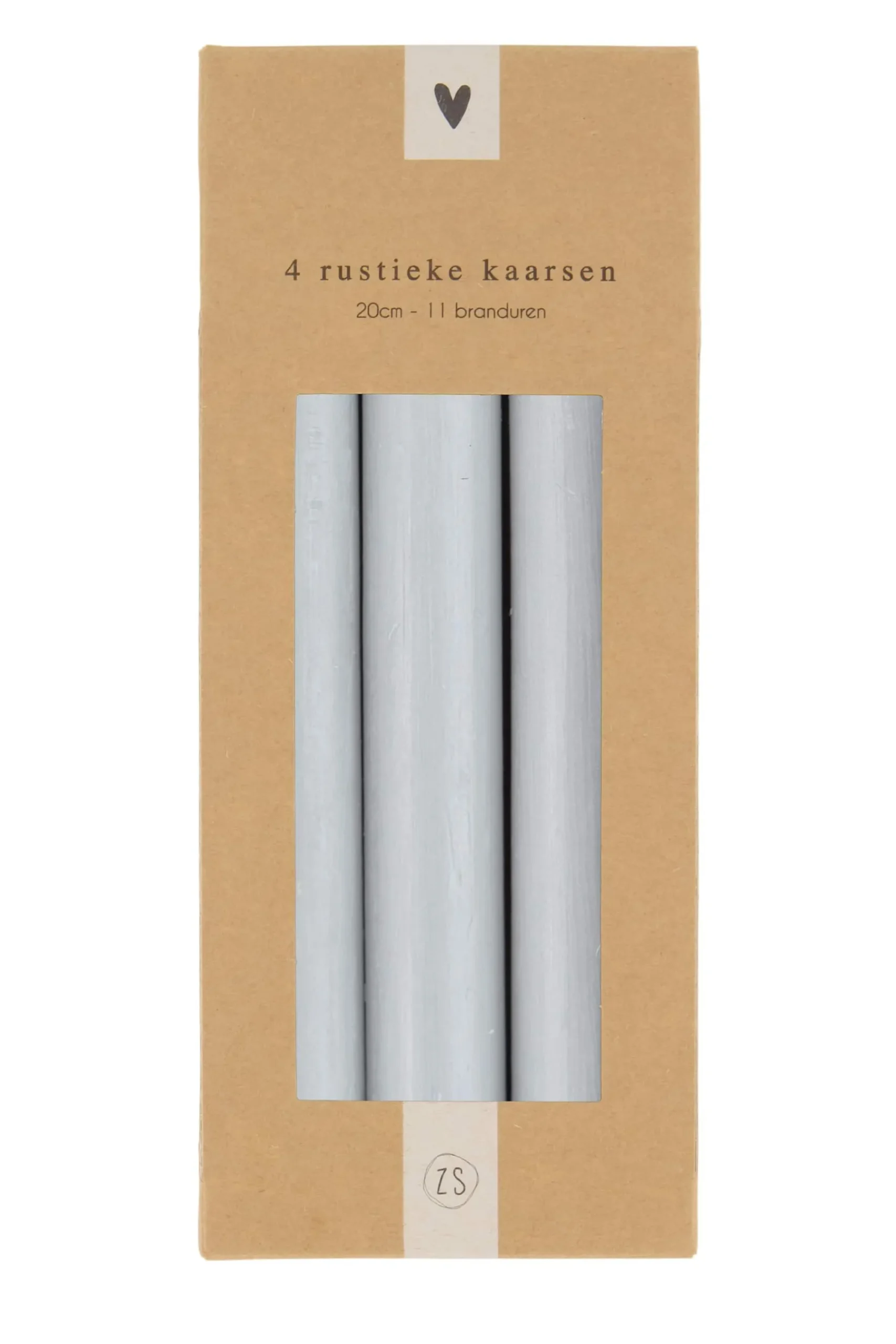 ZUSSS 4 rustieke kaarsen 20cm