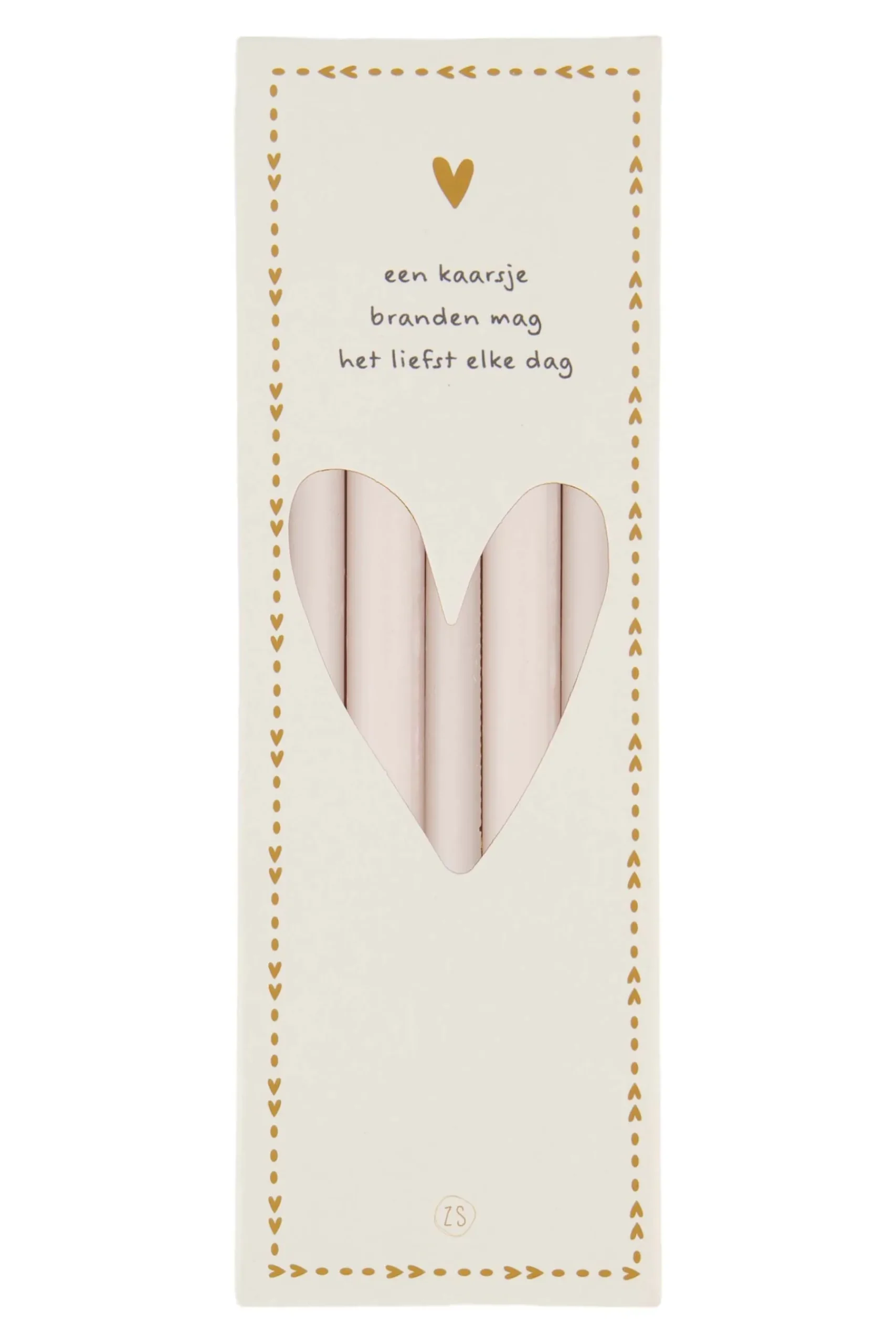 ZUSSS doosje met 10 smalle kaarsjes 17cm off white
