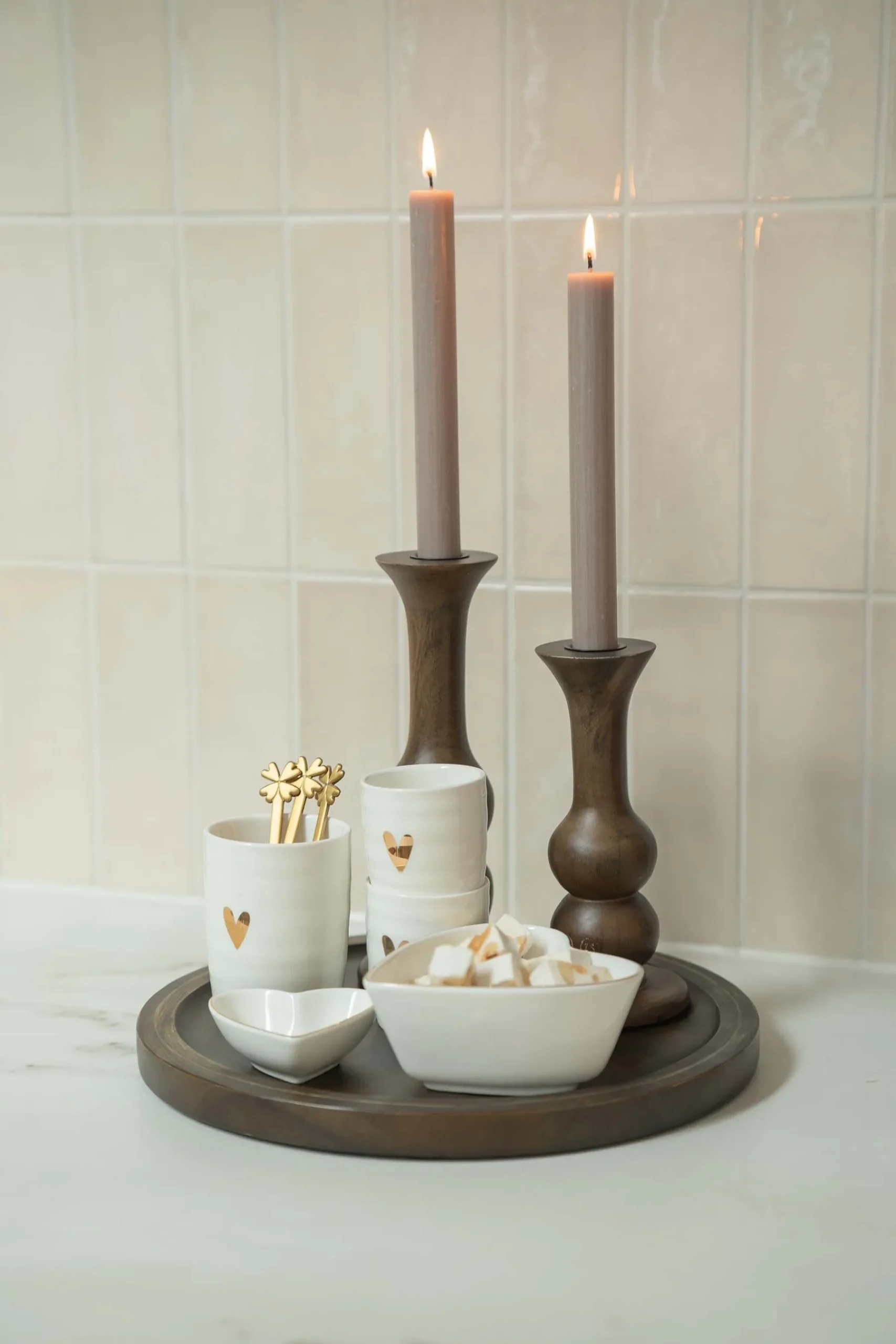 ZUSSS houten kandelaar L