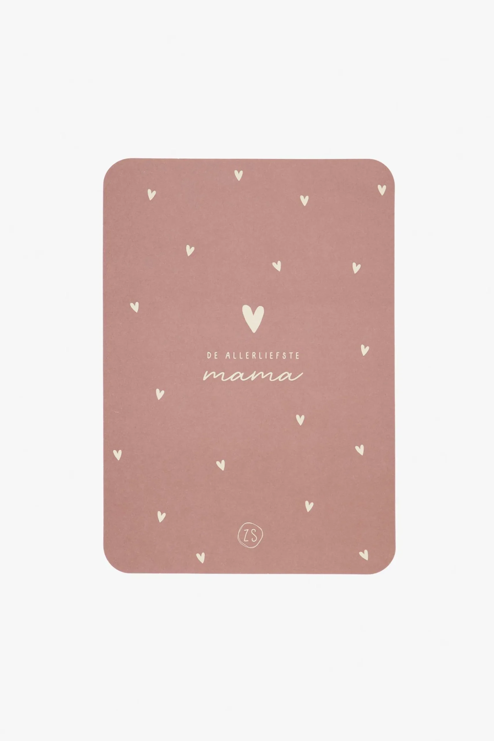 ZUSSS kaart ronde hoeken de allerliefste mama terra roze