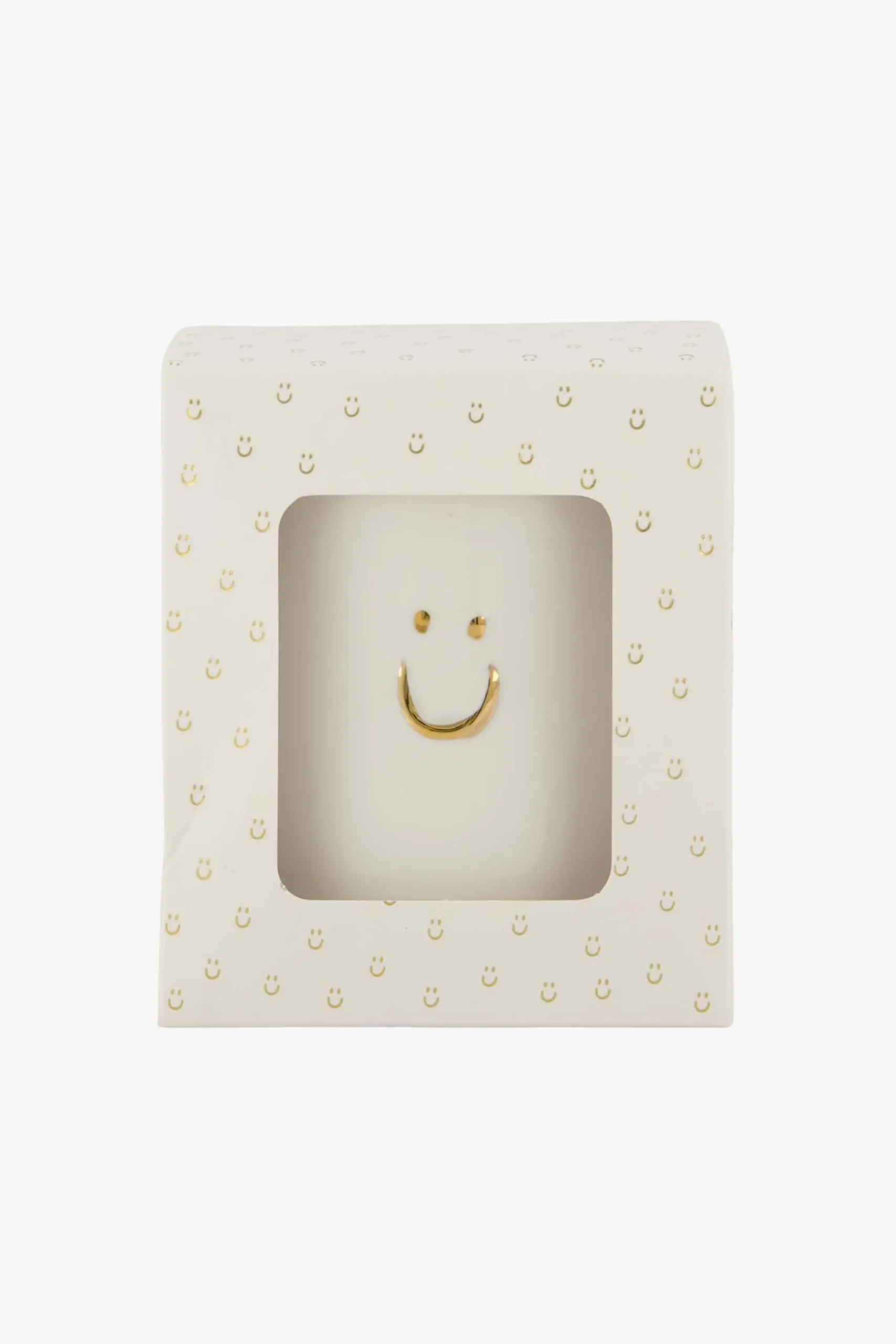 ZUSSS keramieken geurkaars in doosje linnen smile