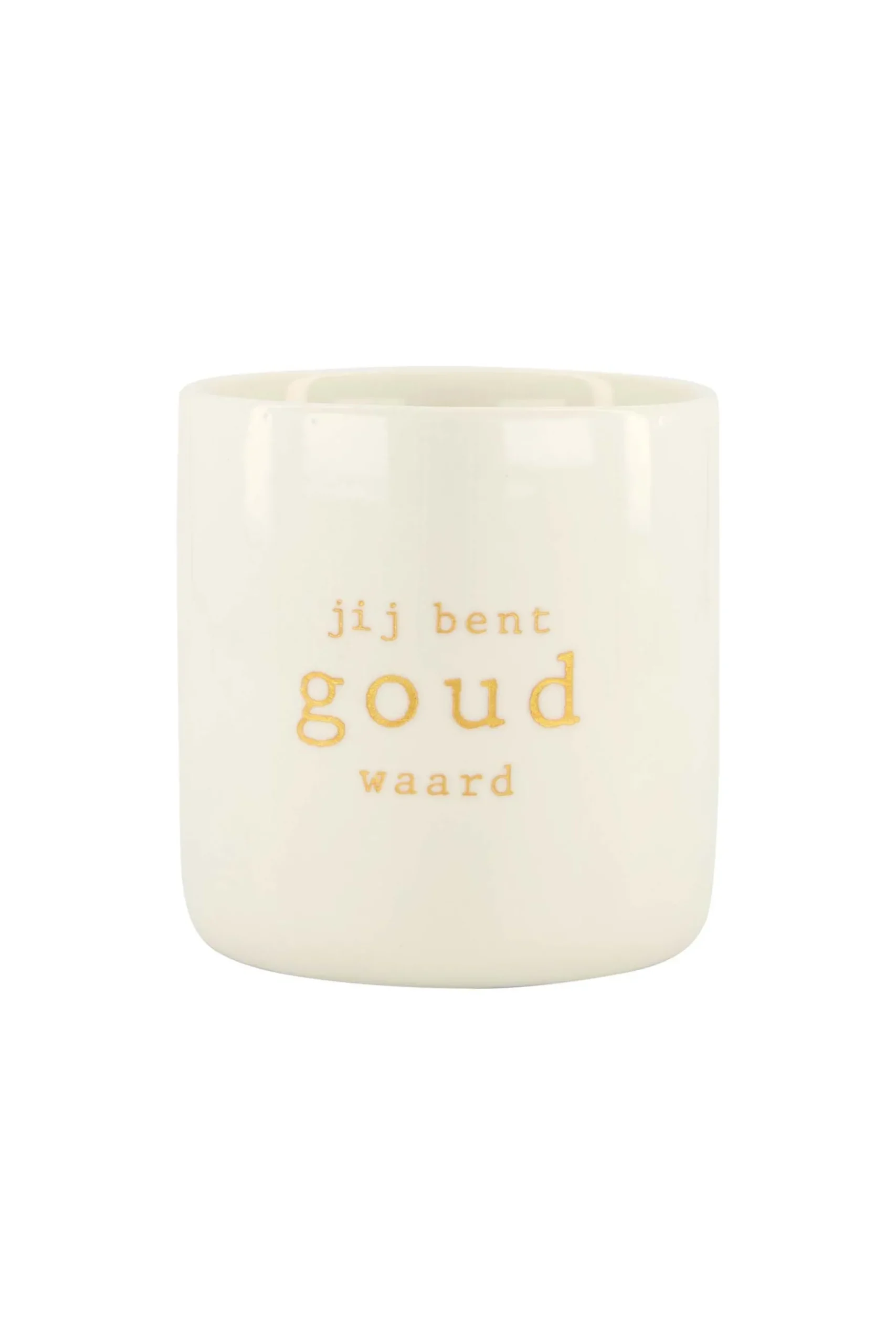 ZUSSS keramieken geurkaars jij bent goud waard M