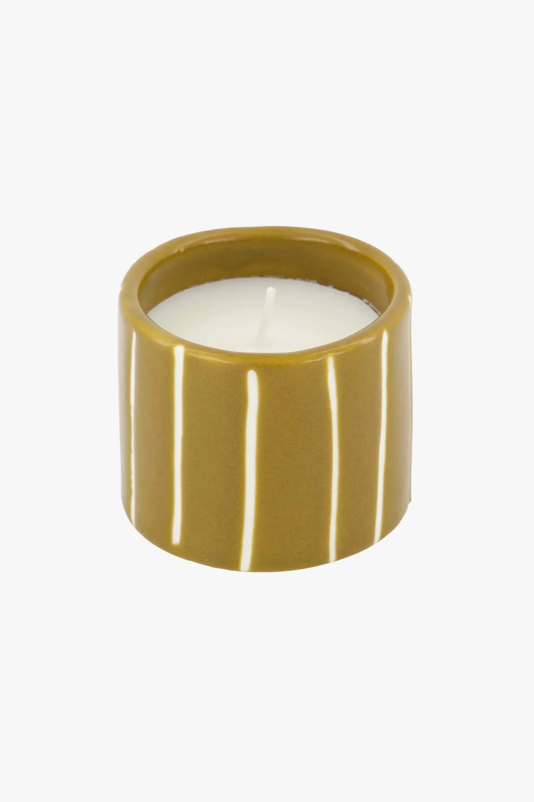 ZUSSS keramieken geurkaarsje met houten deksel hartje
