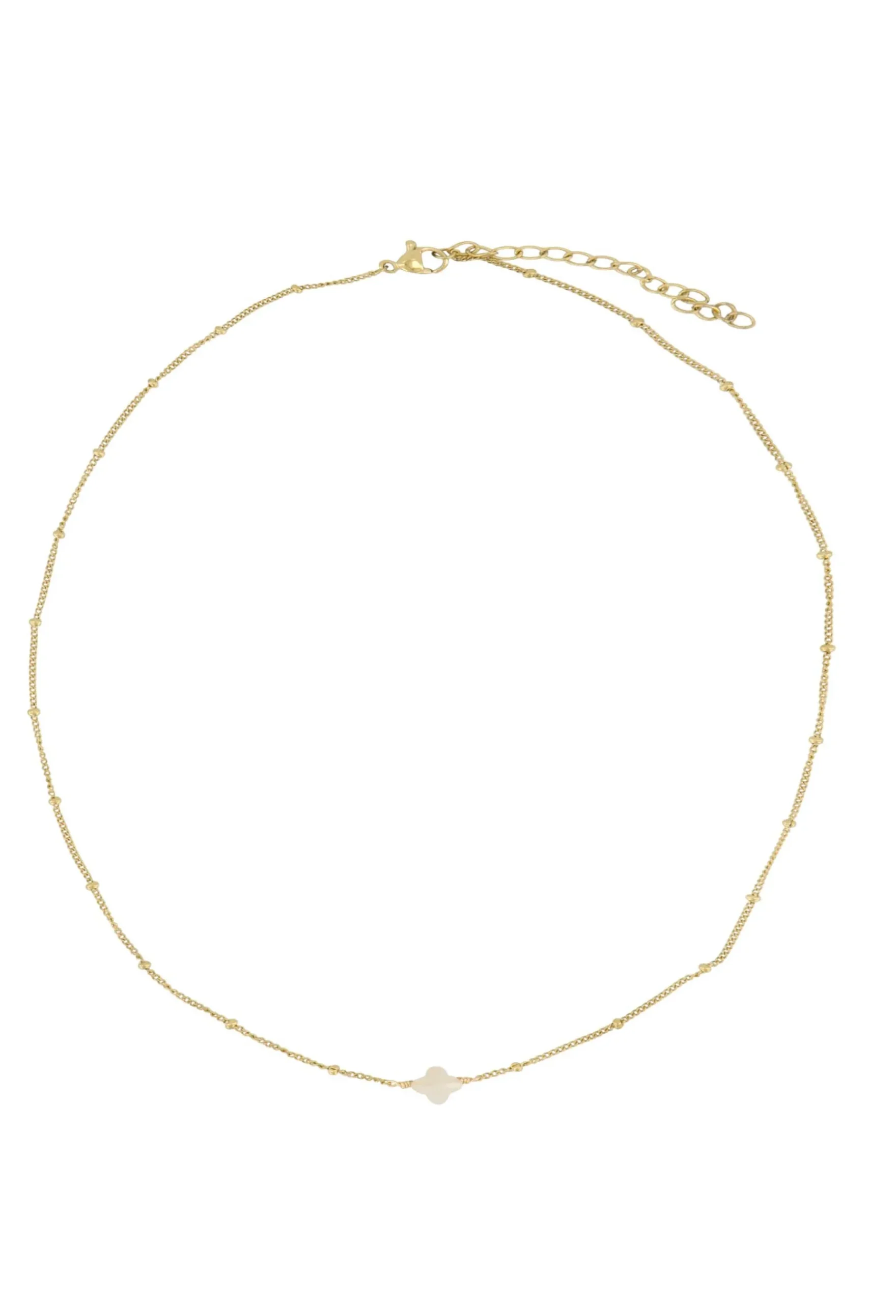 ZUSSS ketting met bloemsteentje /goud