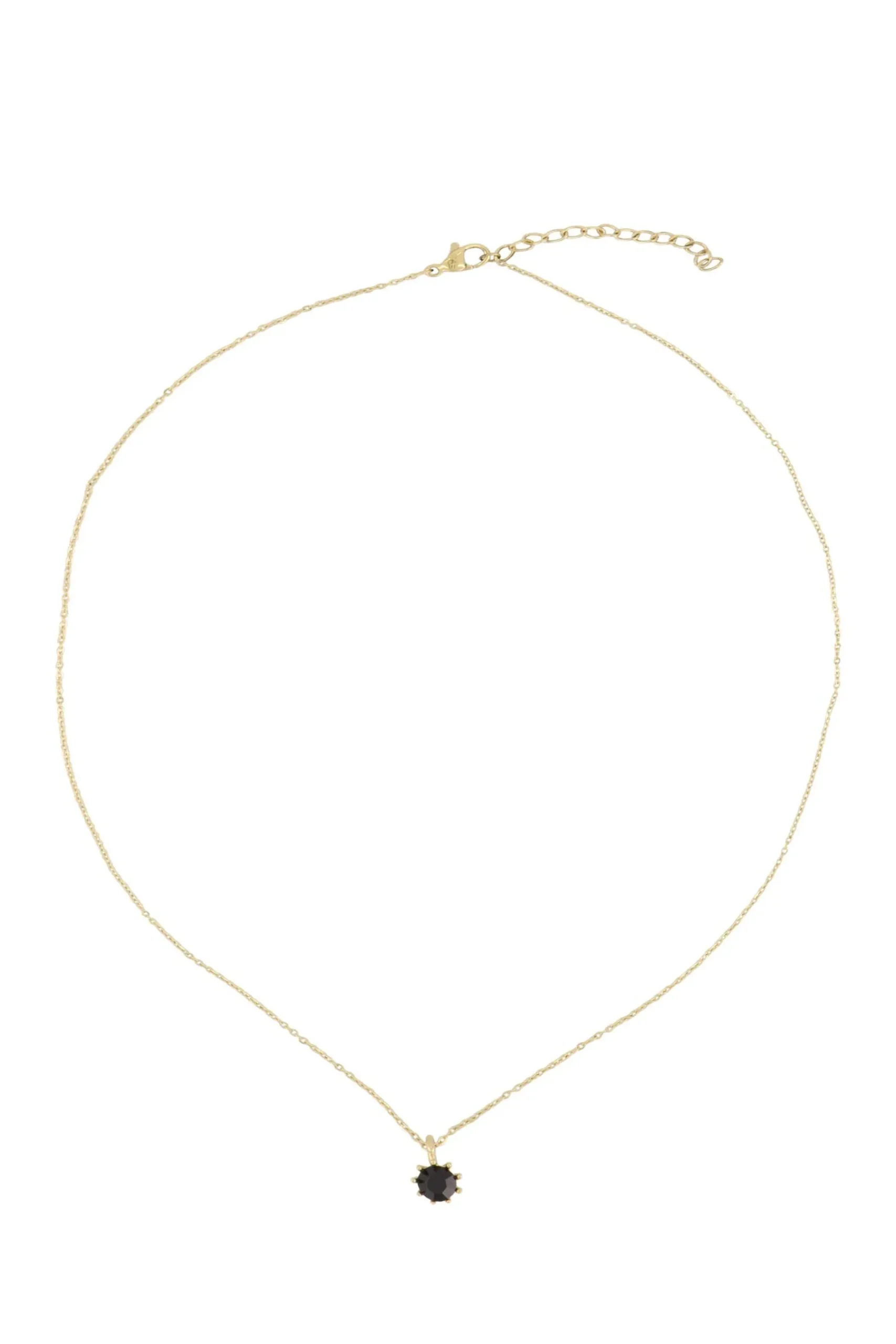 ZUSSS ketting met zwart steentje