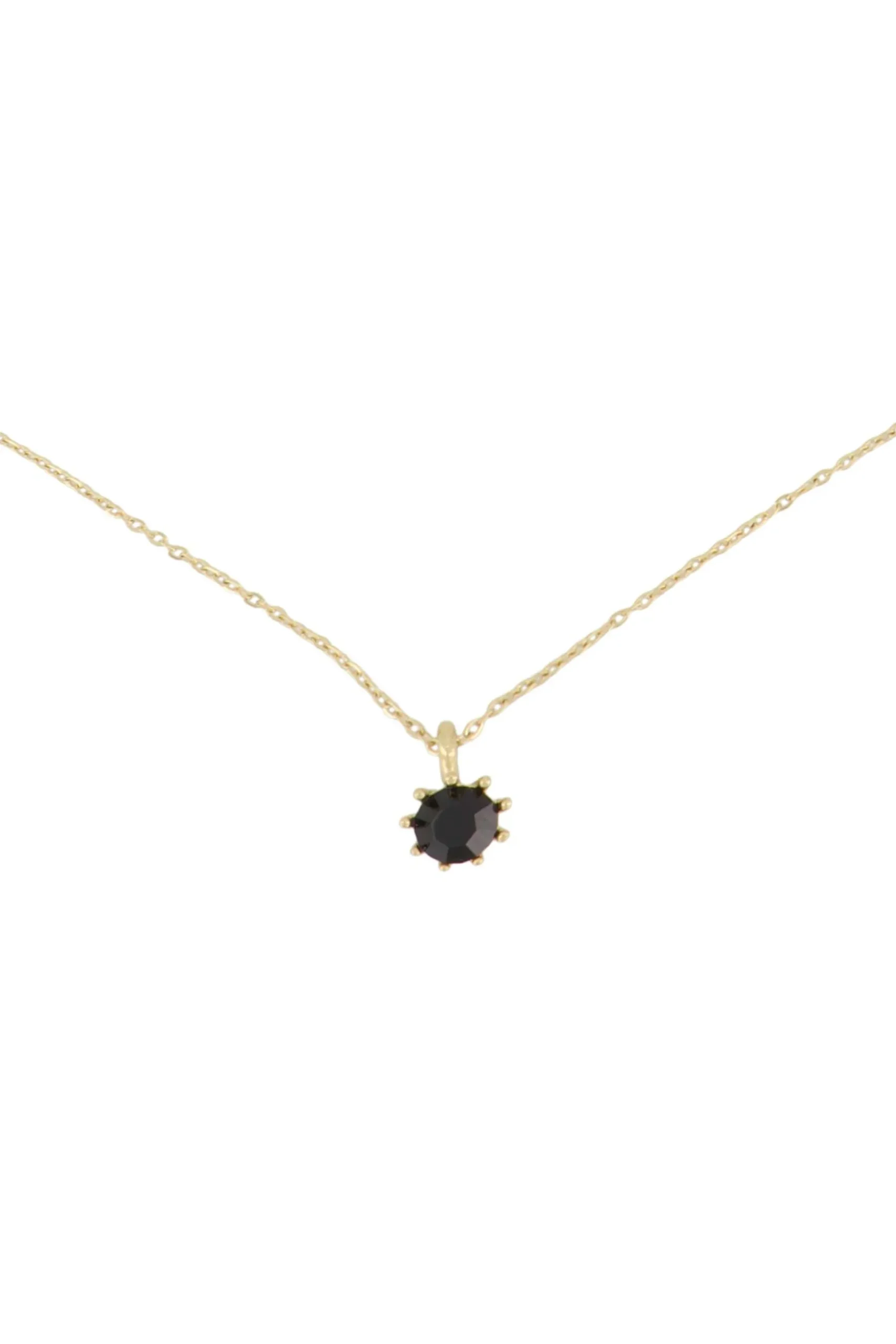 ZUSSS ketting met zwart steentje