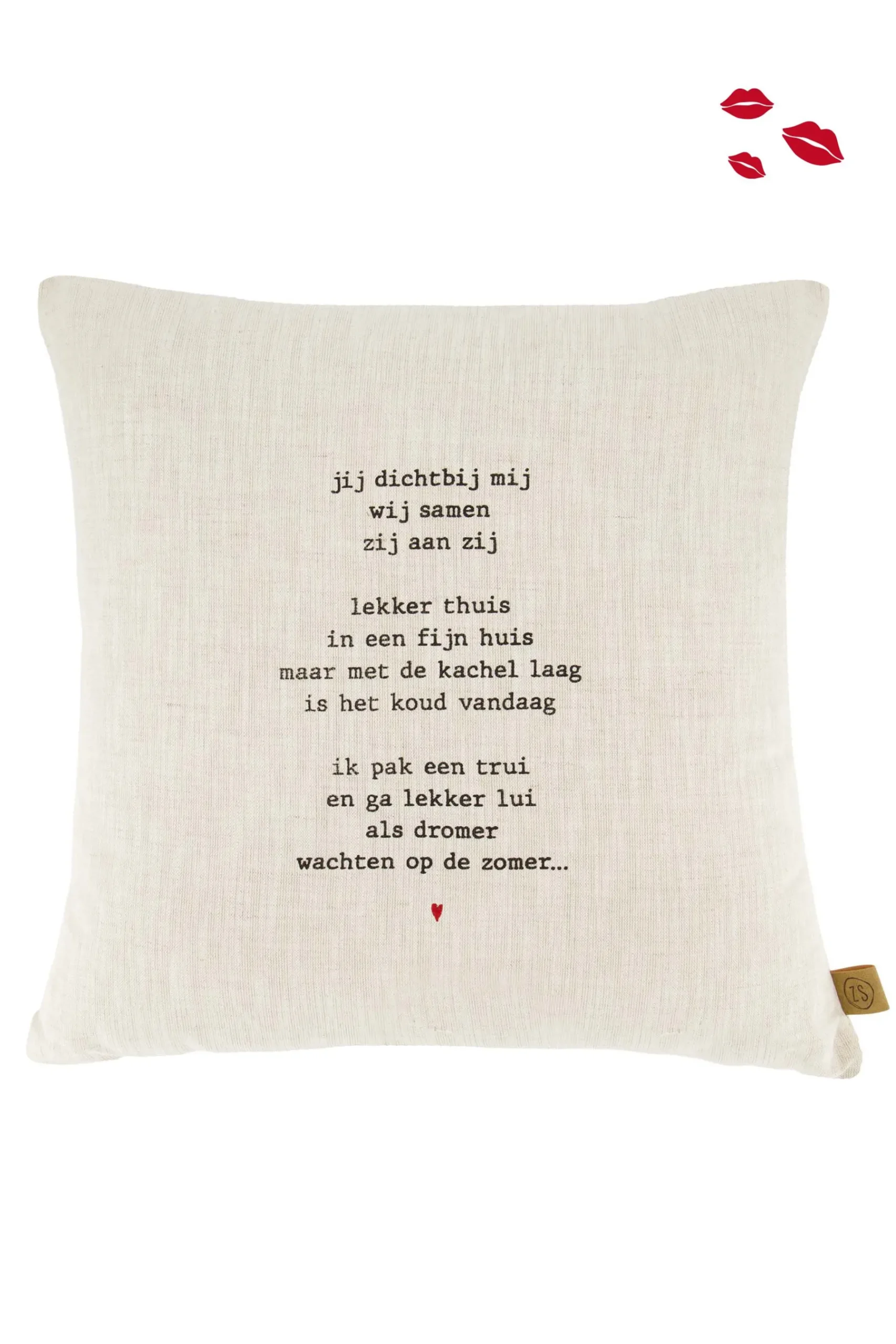 ZUSSS kussen gedicht jij dichtbij mij 45x45cm