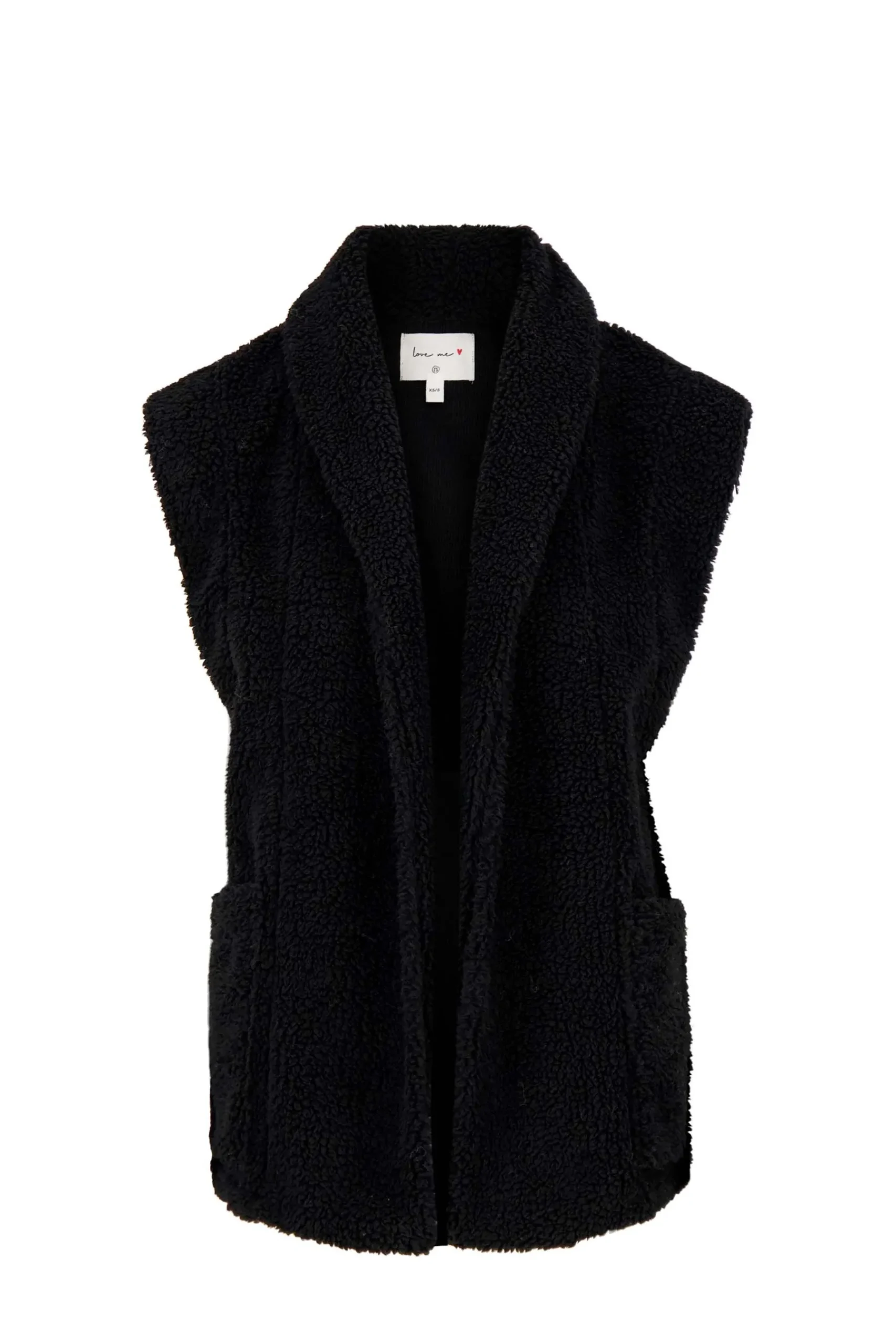 ZUSSS lang teddy gilet met zakken