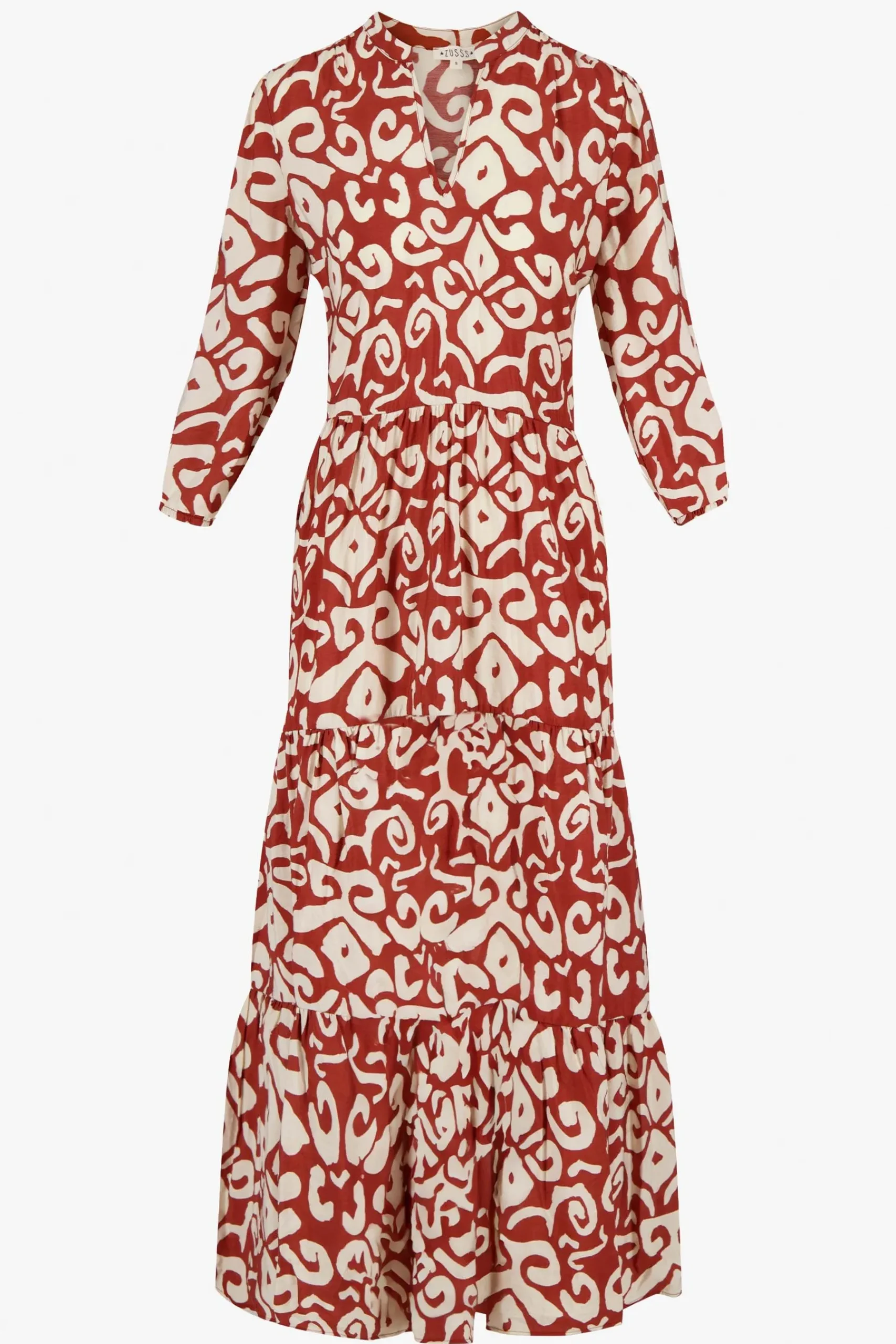 ZUSSS maxi jurk ornamentprint