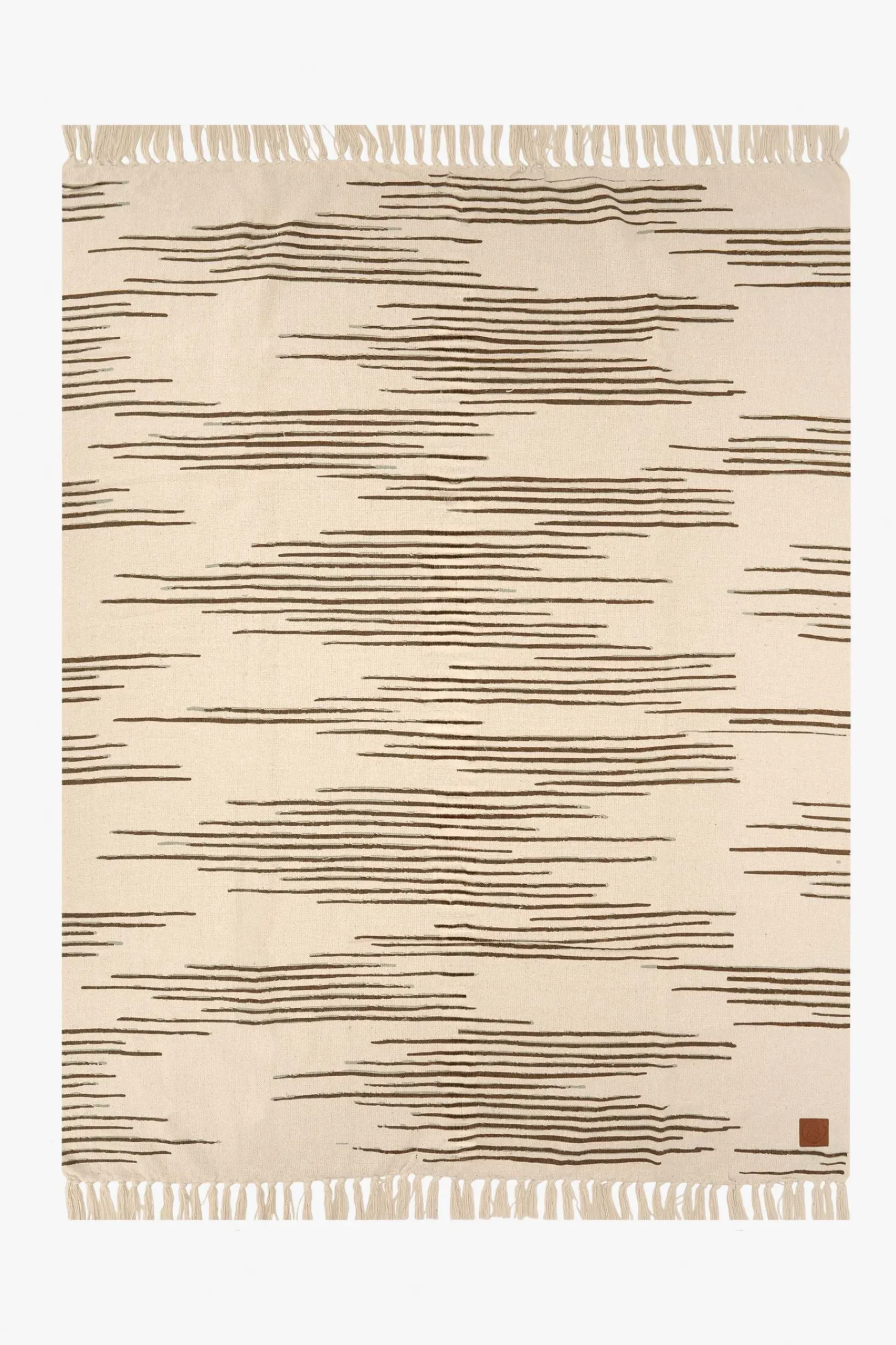 ZUSSS plaid lijnenpatroon 130x170 /saliegroen
