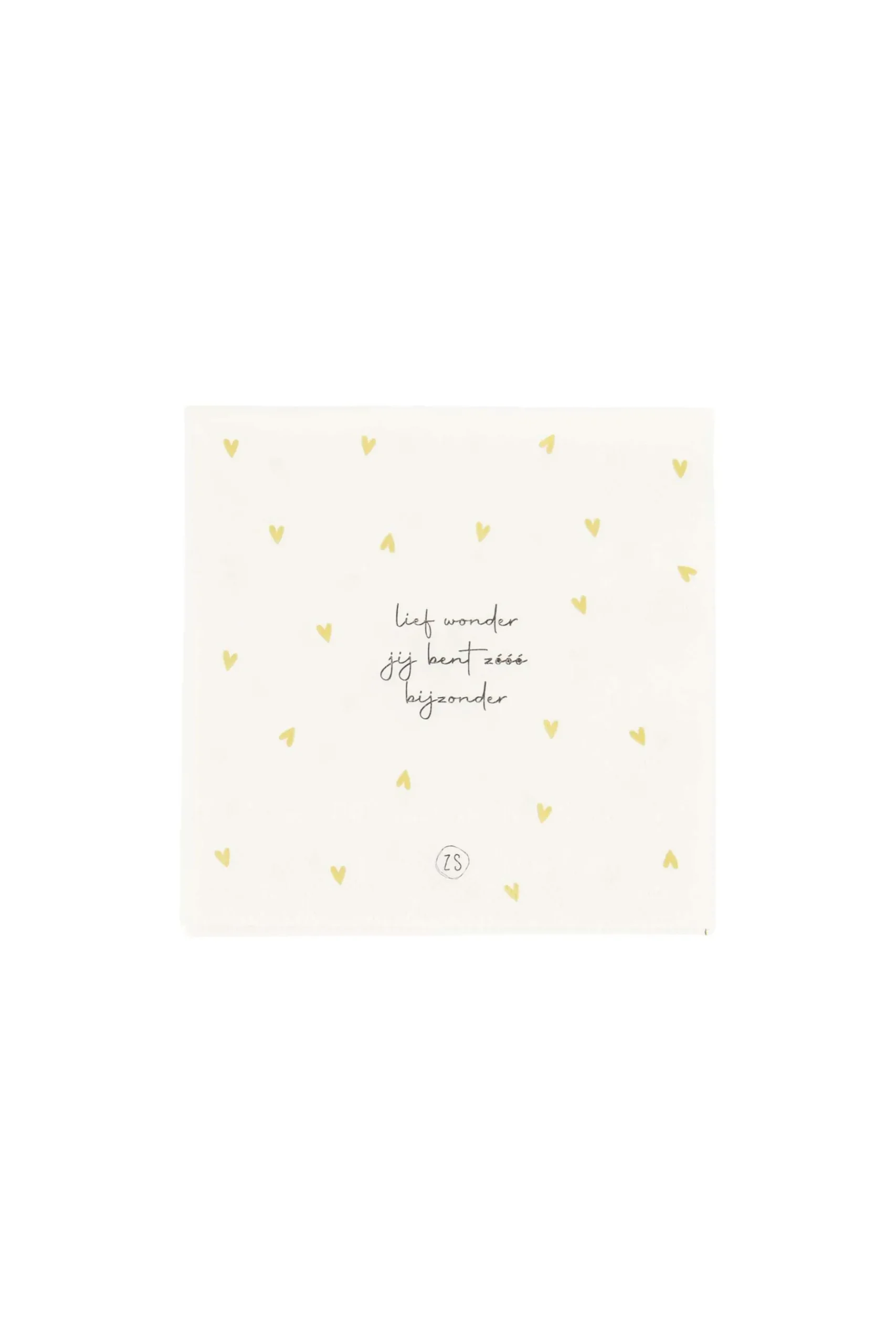 ZUSSS servetten lief wonder hartjes 12,5x12,5cm