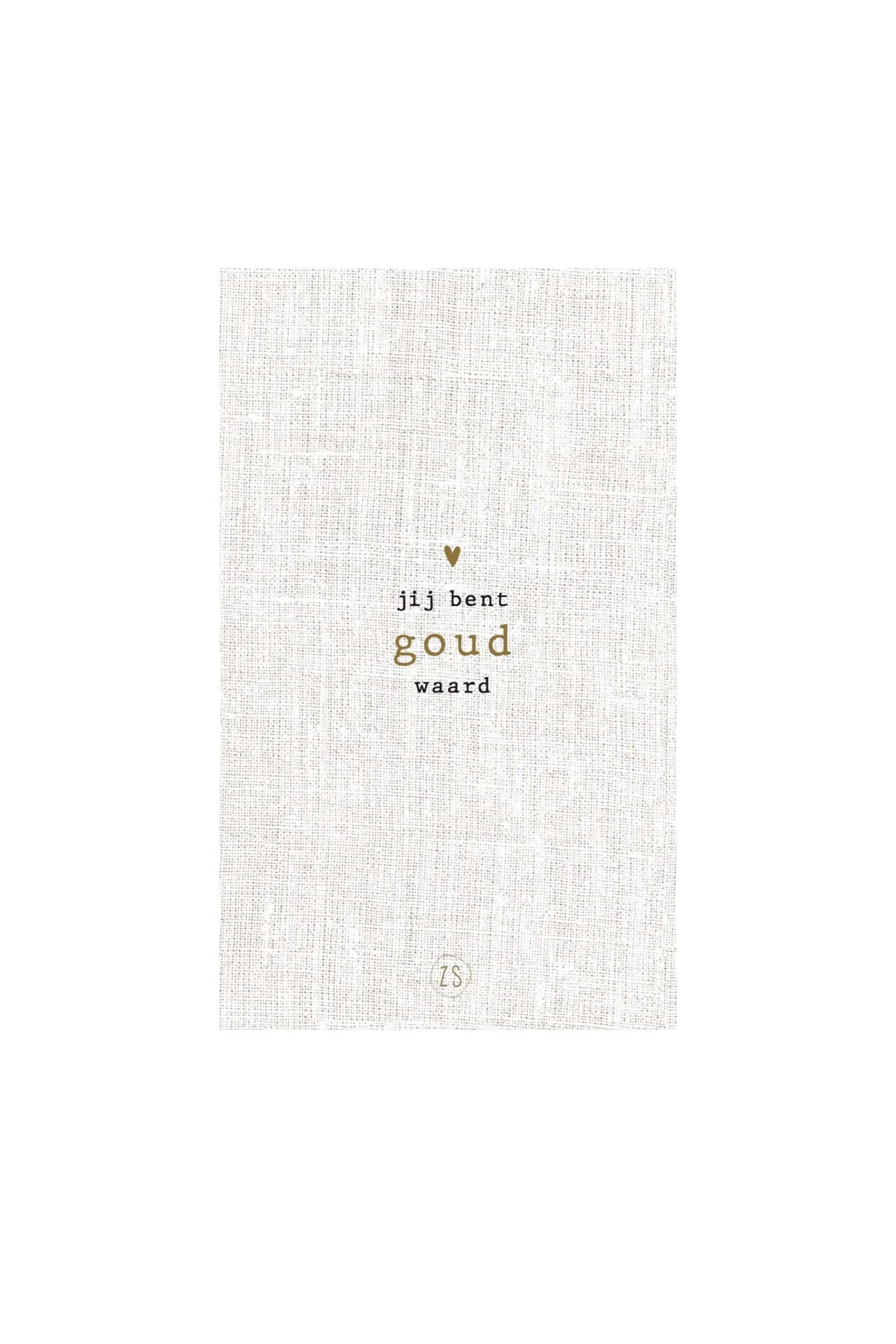 ZUSSS servetten rechthoek 11x20cm jij bent goud waard linnen
