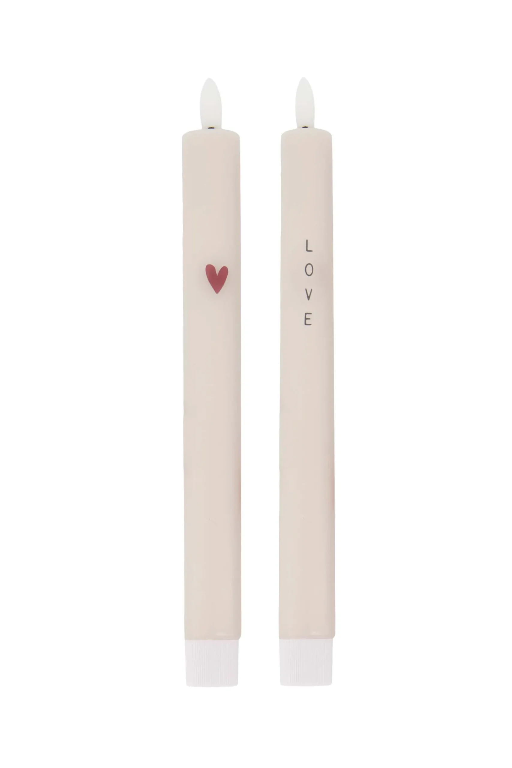 ZUSSS set van 2 ledkaarsen love/hart