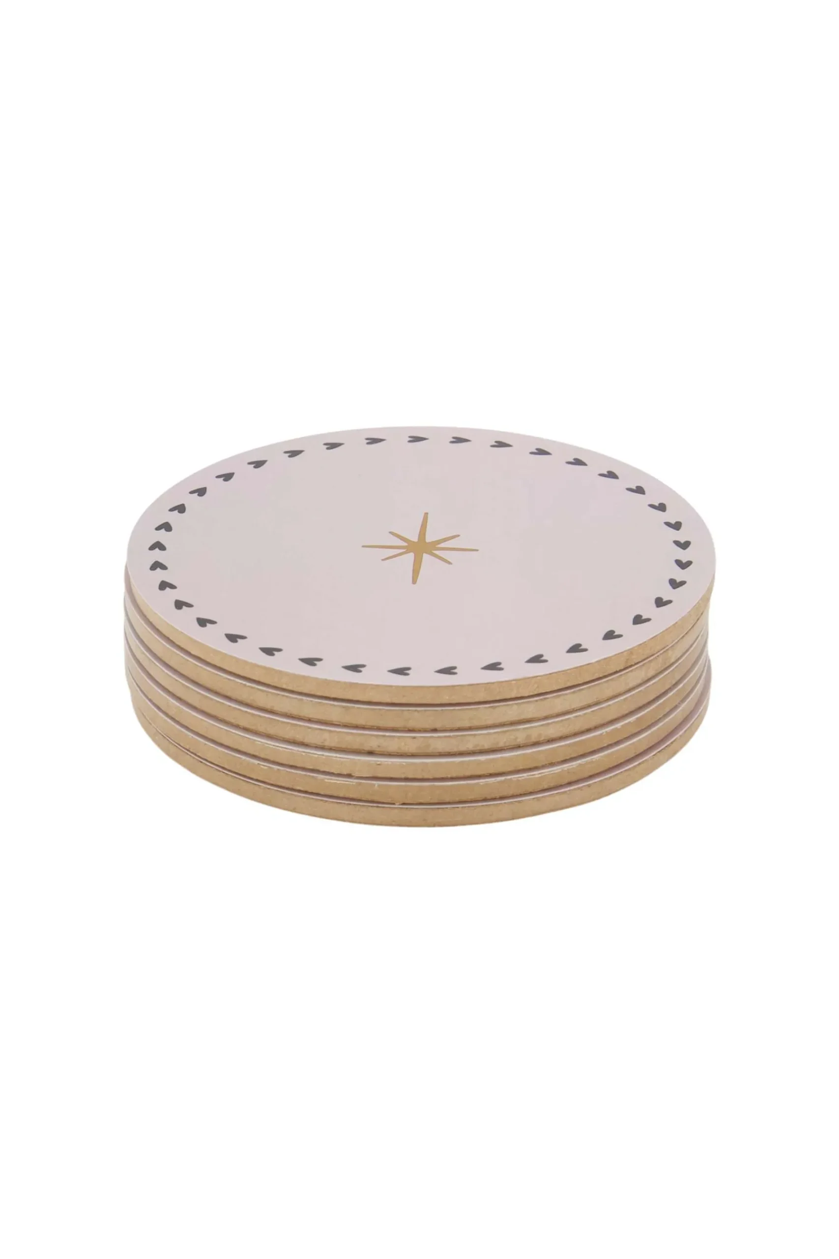 ZUSSS set van 6 onderzetters rond