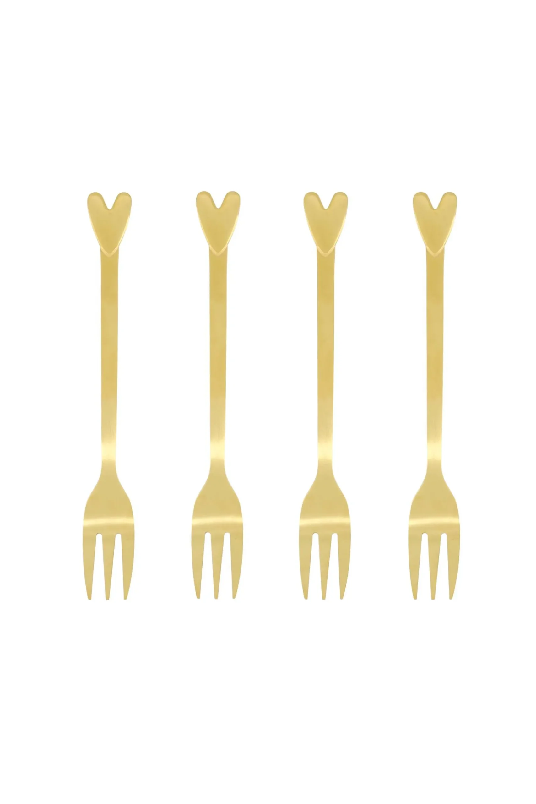 ZUSSS set van 4 vorkjes hartje