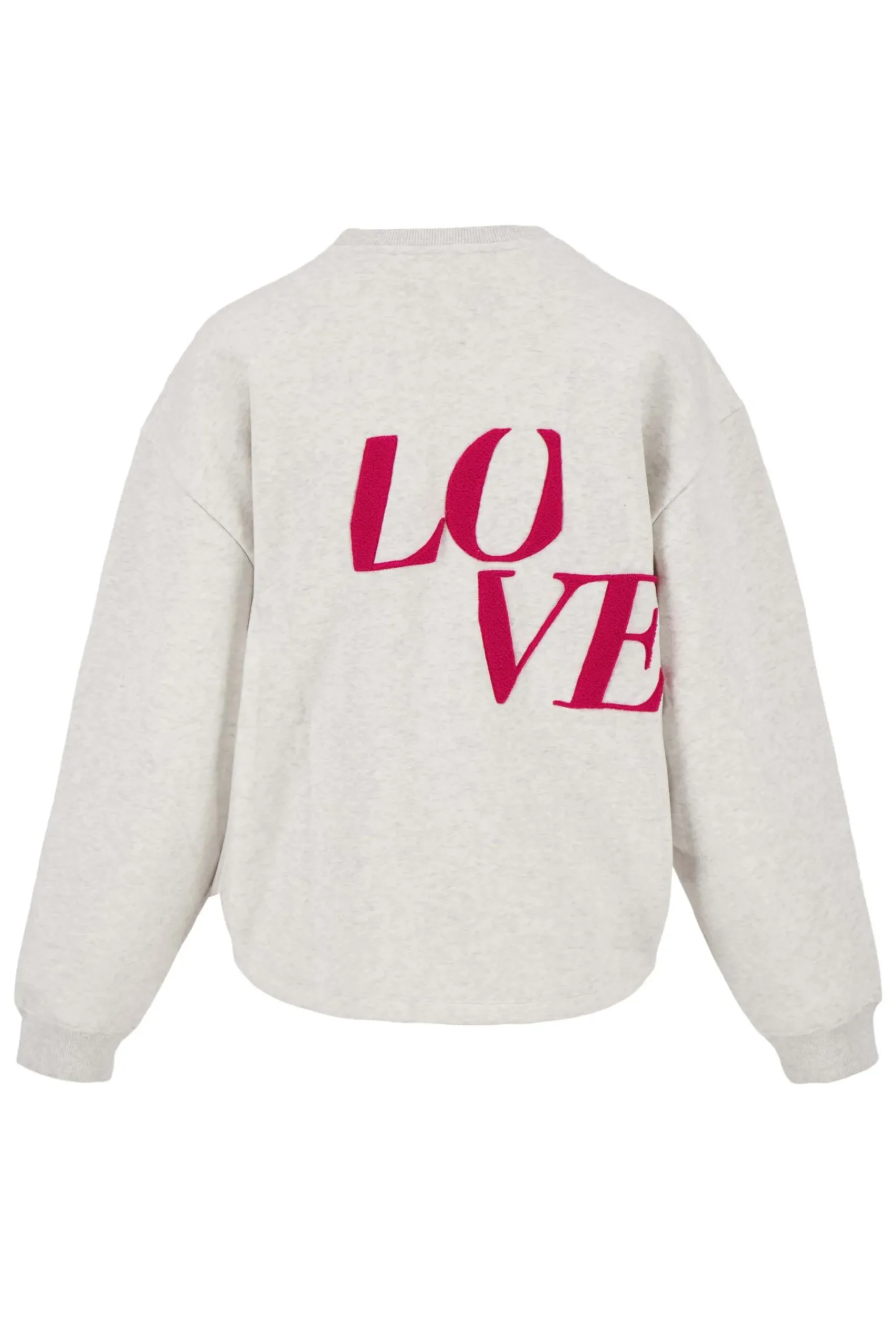 ZUSSS sweater met tekst grijs melee
