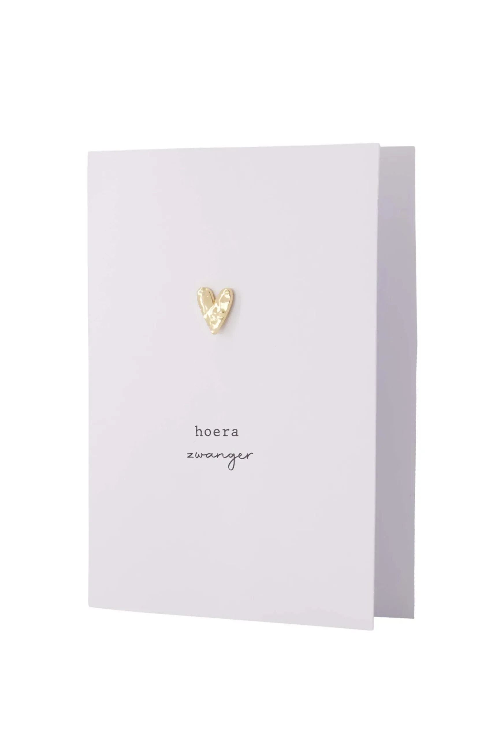 ZUSSS wenskaart met broche hoera zwanger