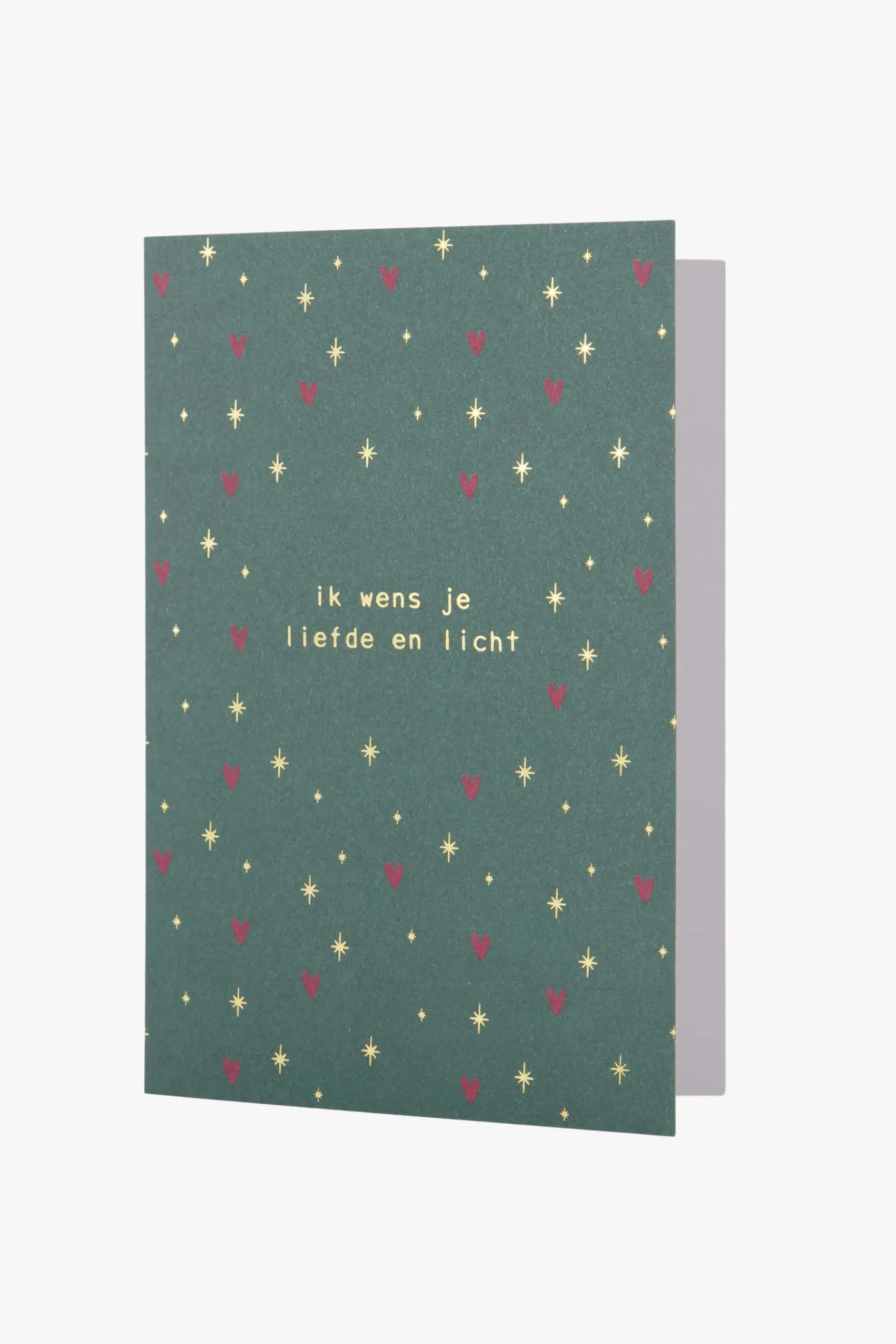 ZUSSS wenskaart met gouden envelop liefde & licht